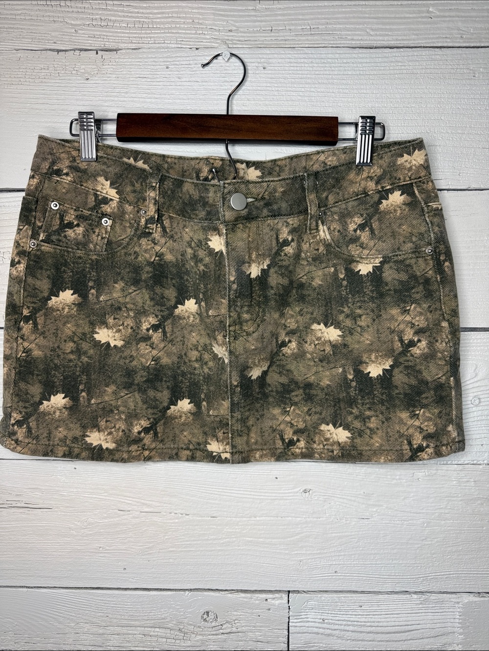 Forever 21 Olive Green CAMO Print Mini Skirt